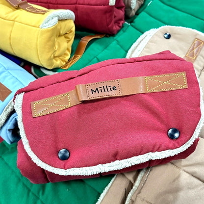Roll up Travel Dog Mat, Handmade Cotton, Stain & Water Repellent