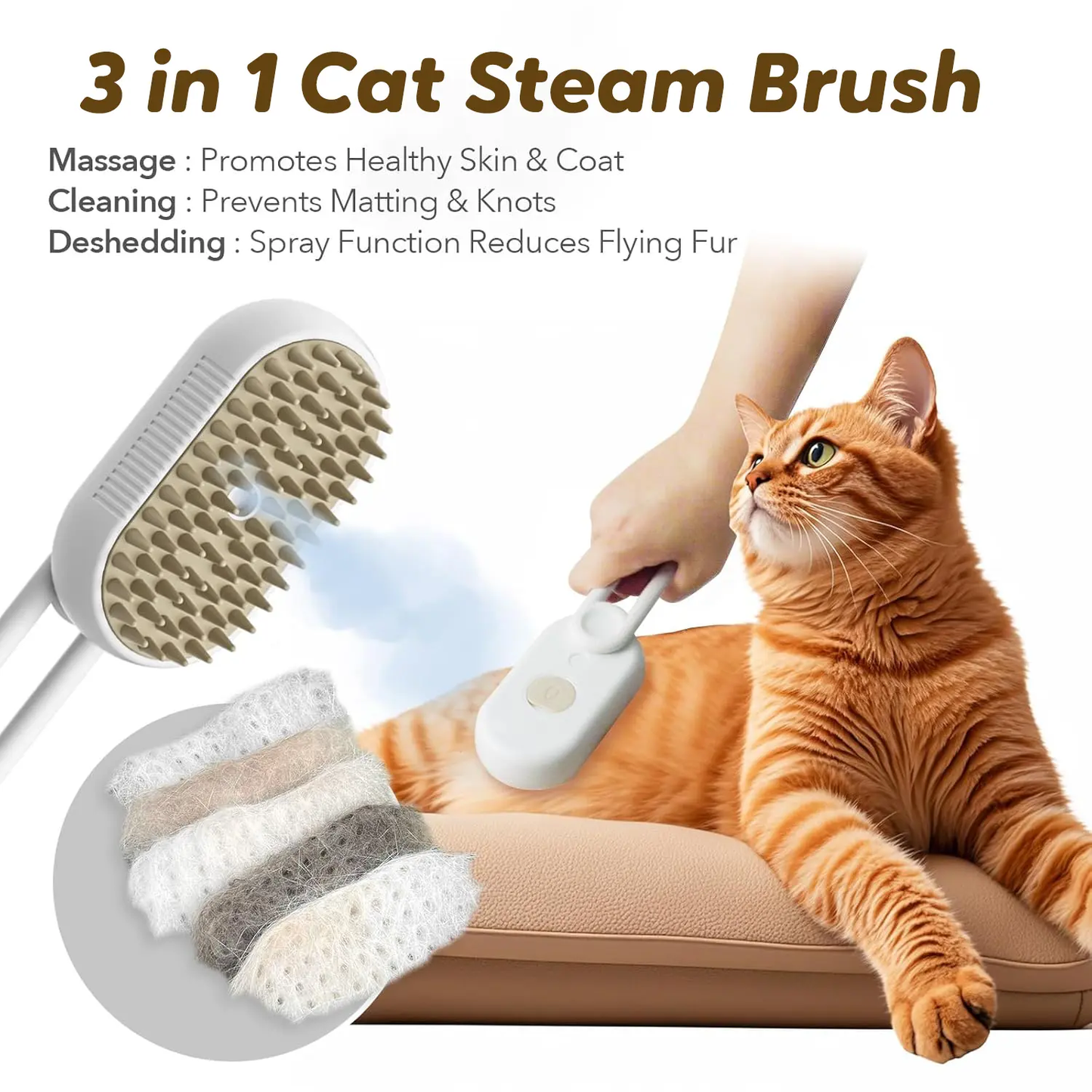 Cat Steam Grooming Brush