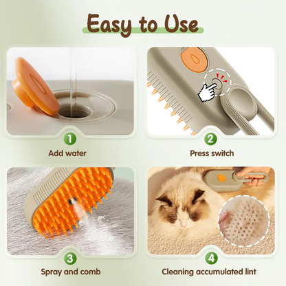 Cat Steam Grooming Brush