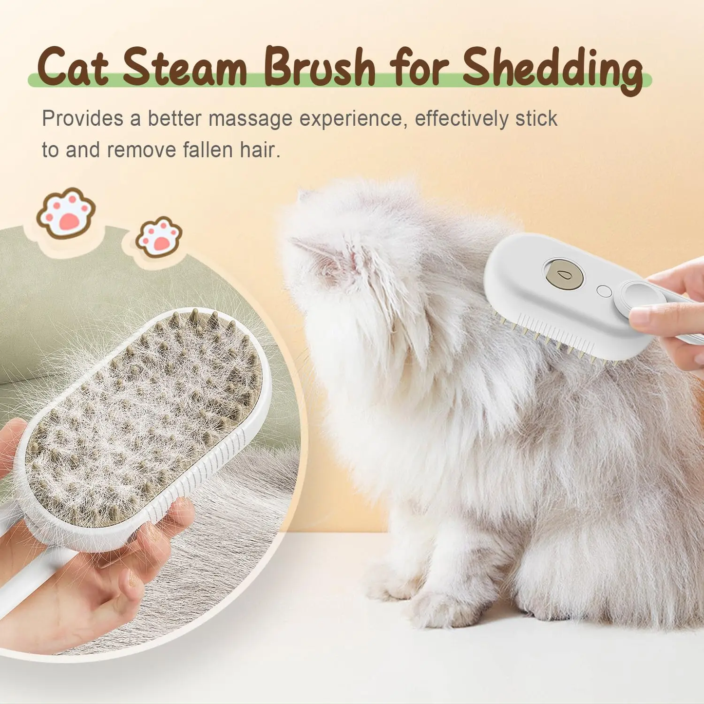Cat Steam Grooming Brush