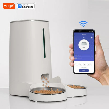 WiFi Automatic Cat Feeder – 4L Double Bowl with App Control