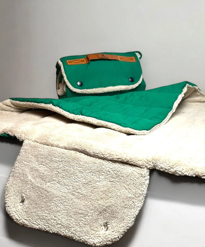 Roll up Travel Dog Mat, Handmade Cotton, Stain & Water Repellent