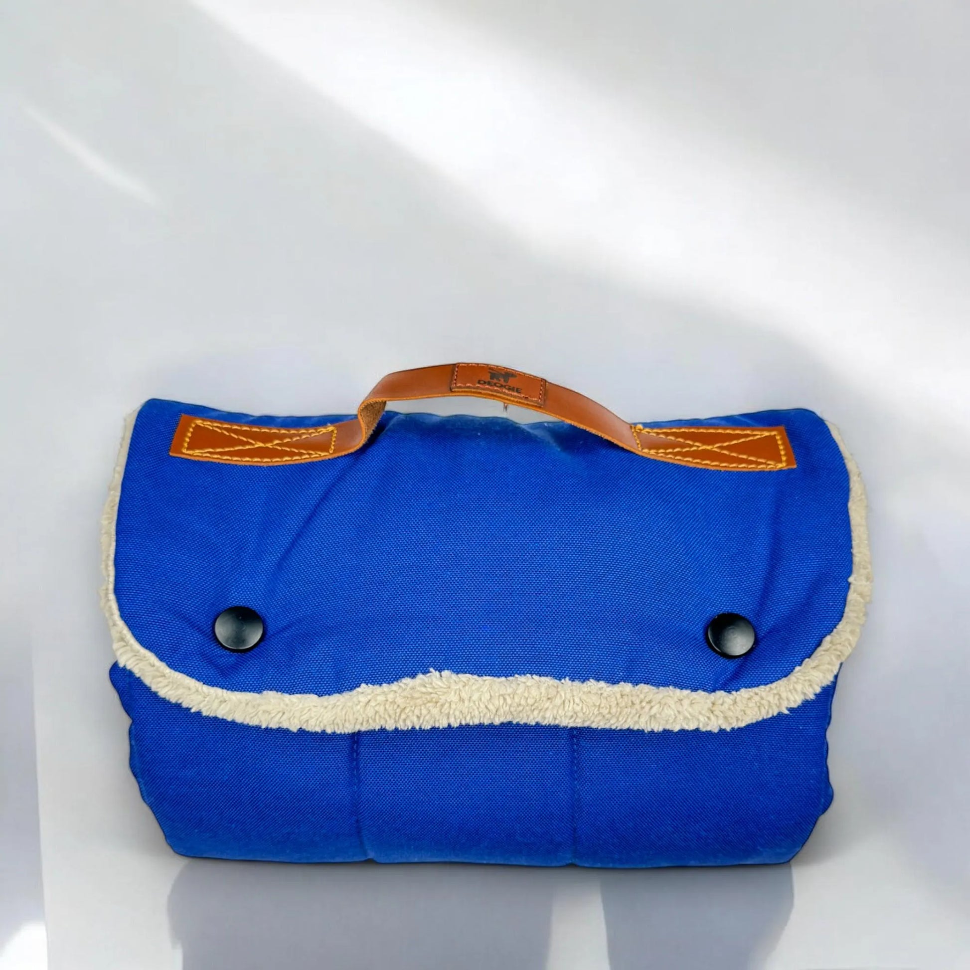 Roll up Travel Dog Mat, Handmade Cotton, Stain & Water Repellent
